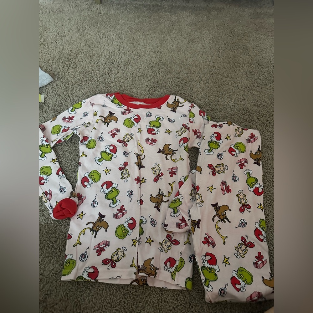 Carter's Grinch Pajama Set with Red Trim